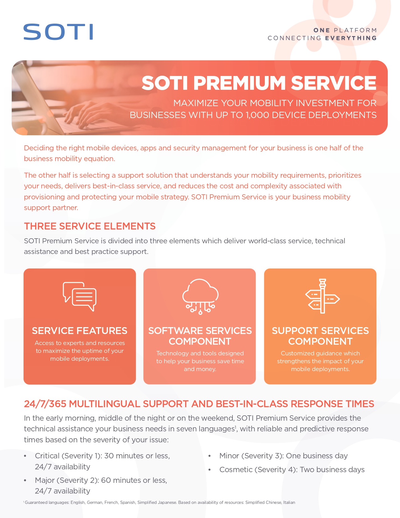 Download the SOTI Premium Service brochure